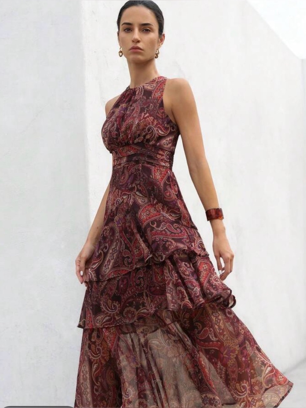 SHEIN Multicolored Tiered Dress